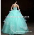 China Fornecedor Custom Made Big Backless Ball Gown Vestido de casamento verde 2017 Puffy Ball Gown